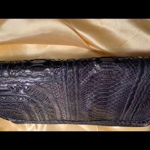 Vintage Carlos Falci clutch/ crossbody bag python